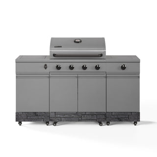 TYTUS Fresno 5-Burner LP/NG Convertible Grill in Gunmetal + Graphite Stone