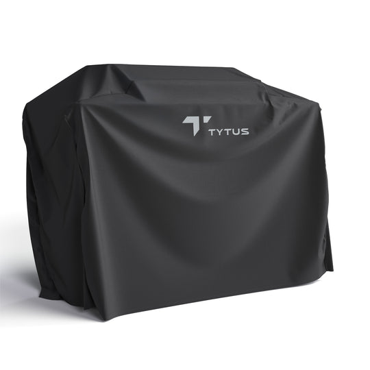 TYTUS Black Premium Island Grill Cover: Weather-Resistant Outdoor Grill Cover with TYTUS Logo