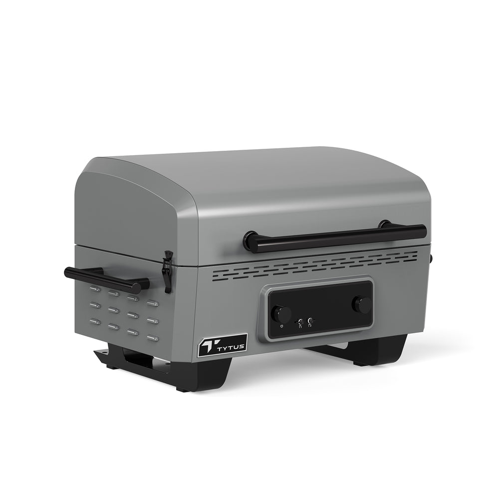 TYTUS Emberwood 318-Sq in Gunmetal Gray Portable Electric Grill: Compact Electric Grill with Temperature Control, Outdoor Cooking