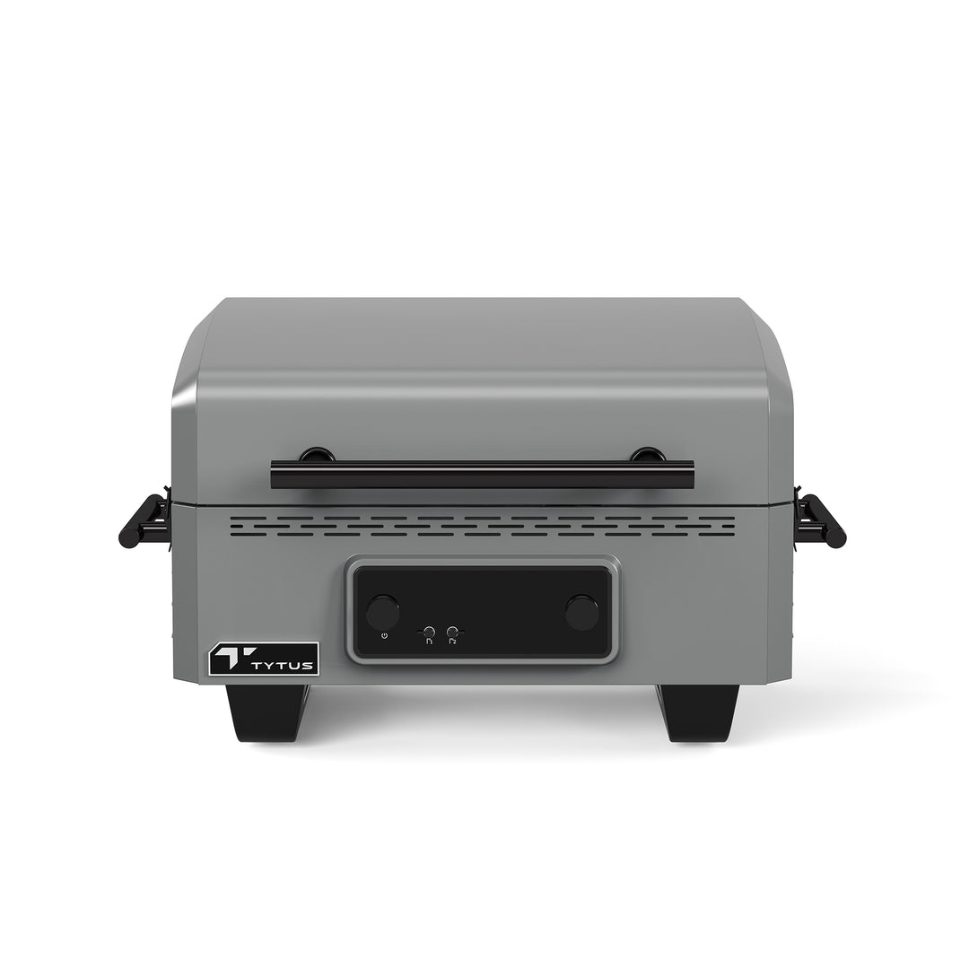 TYTUS Emberwood Electric Grill: Gunmetal Gray Portable Electric Grill with Temperature Control, Outdoor Cooking