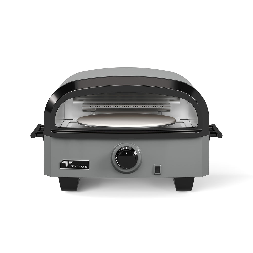 TYTUS Emberwood Pizza Oven: Gunmetal Gray Portable Pizza Oven with Stone, Outdoor Cooking