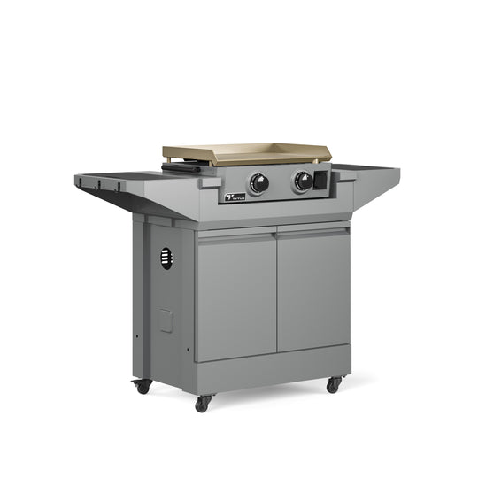 Emberwood Gas Griddle with Grill and Prep Cart