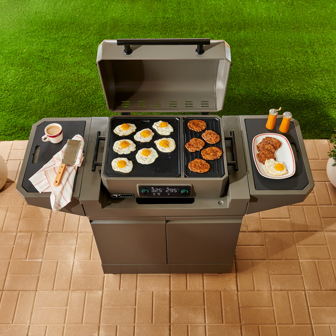 Emberwood Electric Grill and Griddle with Grill and Prep Cart