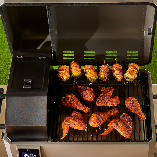 Emberwood Pellet Smoker with Grill and Prep Cart