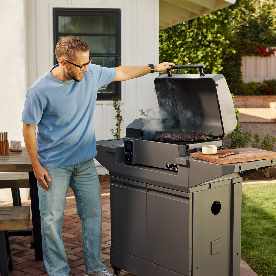 Emberwood Pellet Smoker with Grill and Prep Cart