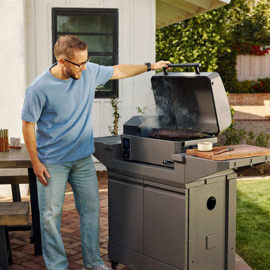 Emberwood Pellet Smoker with Grill and Prep Cart