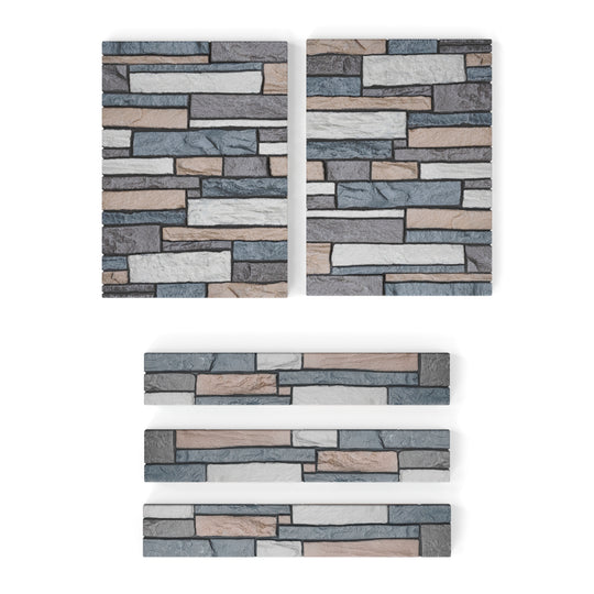 TYTUS Ash Faux Stone Panel Set