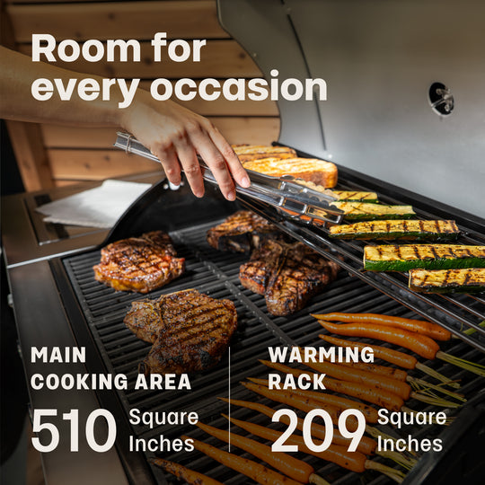 TYTUS Fresno 4-Burner Gas Grill Island with Side Burner and Ice Bucket in Stainless Steel and Carbon Wood