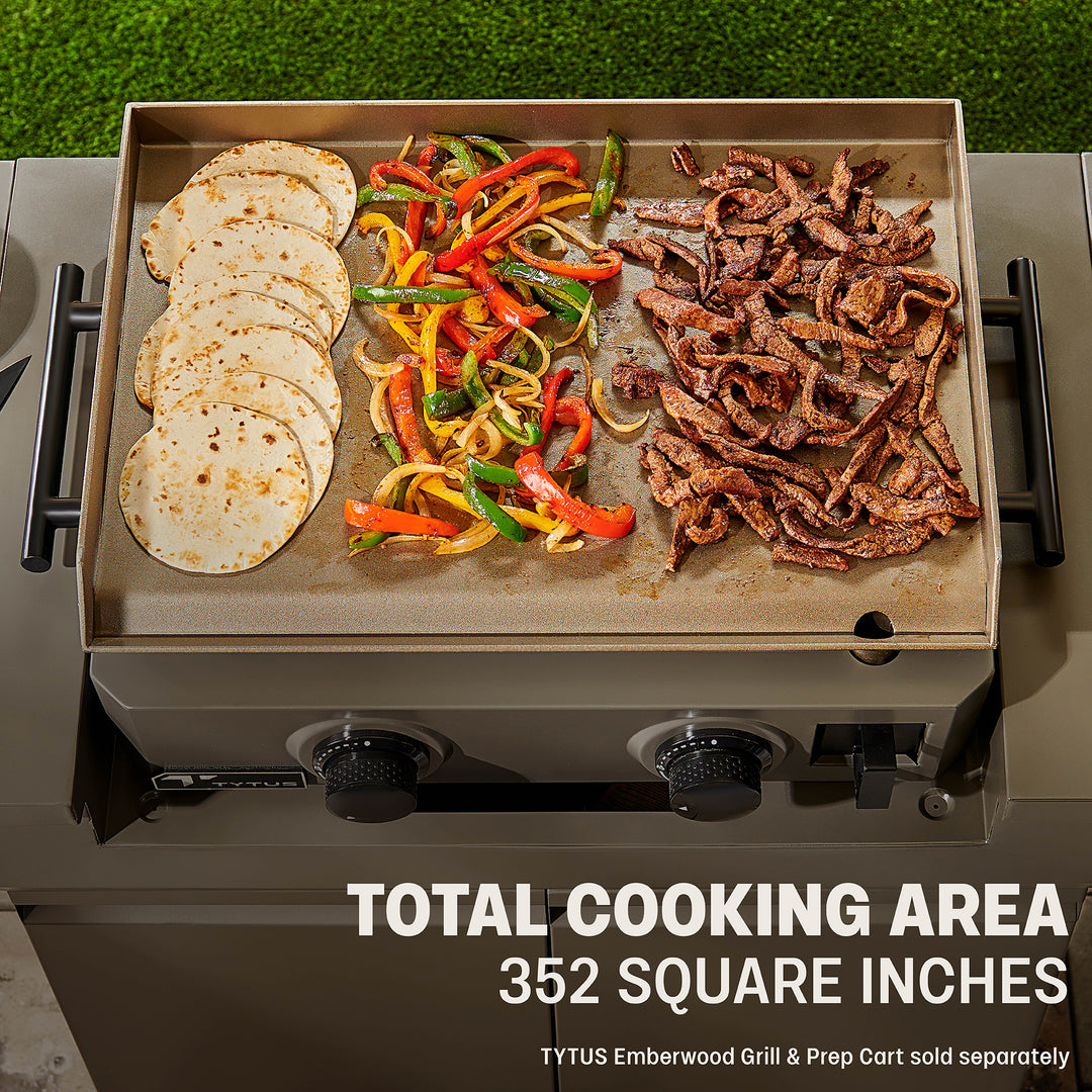 TYTUS Emberwood 2-Burner 22” Gas Tabletop Griddle