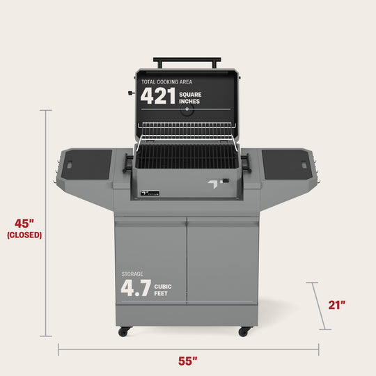 Emberwood Charcoal Grill with Grill and Prep Cart