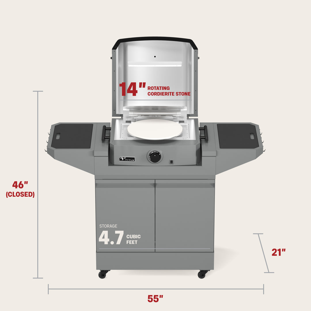 Emberwood Pizza Oven with Grill and Prep Cart