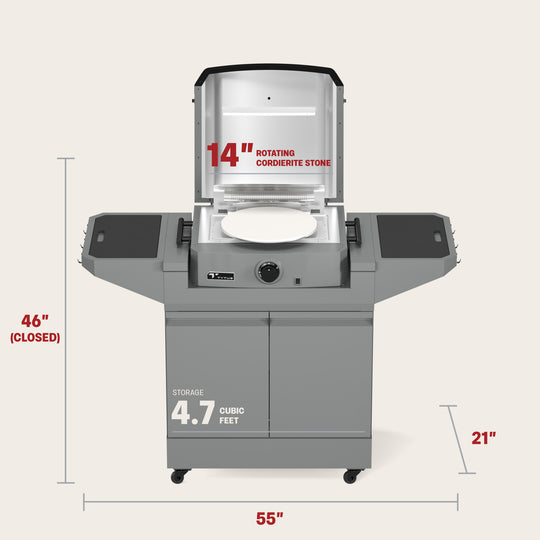 Emberwood Pizza Oven with Grill and Prep Cart