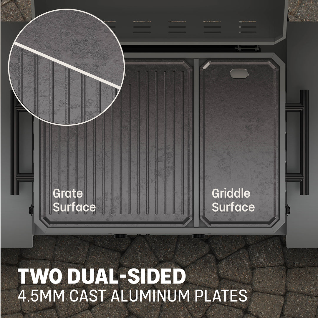 TYTUS Emberwood Electric Tabletop Grill and Griddle