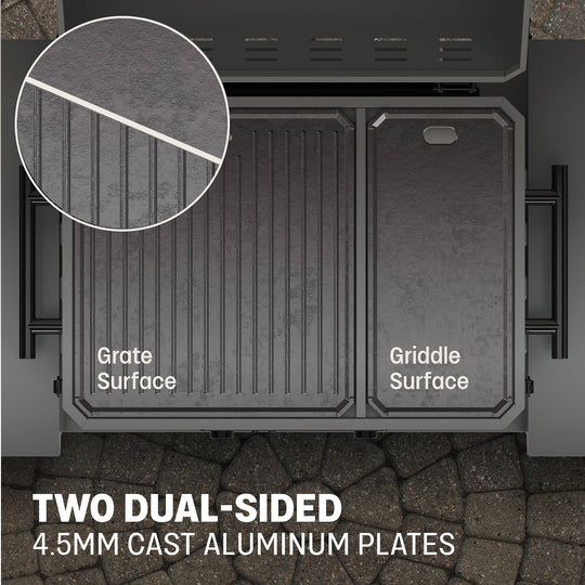 TYTUS Emberwood Electric Tabletop Grill and Griddle