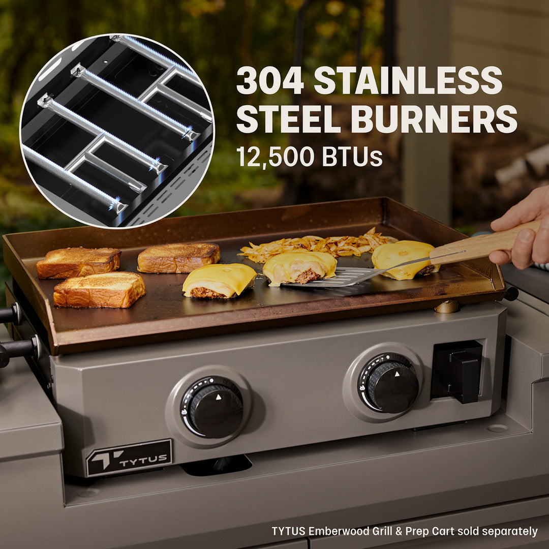 TYTUS Emberwood 2-Burner 22” Gas Tabletop Griddle