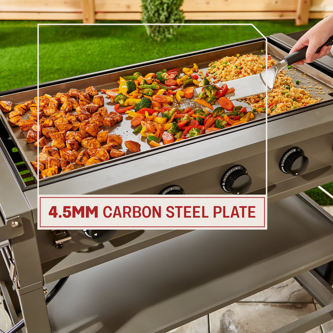 TYTUS Anaheim 5-Burner 36” Gas Griddle with Tool Set and Cover
