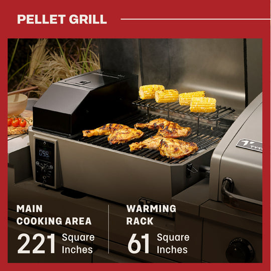 TYTUS Modular Trio with 4-Burner Gas Grill, Pellet Grill and Gas Pizza Oven