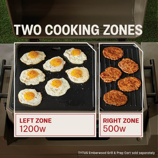 TYTUS Emberwood Electric Tabletop Grill and Griddle