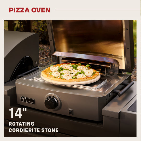 TYTUS Modular Trio with 4-Burner Gas Grill, Pellet Grill and Gas Pizza Oven