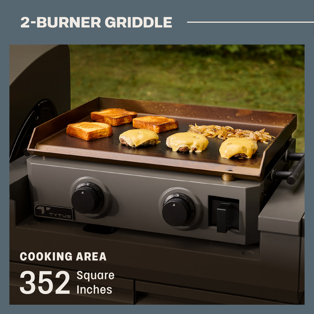 TYTUS Modular Trio with 4-Burner Gas Grill, Pellet Grill and 2-Burner Gas Griddle