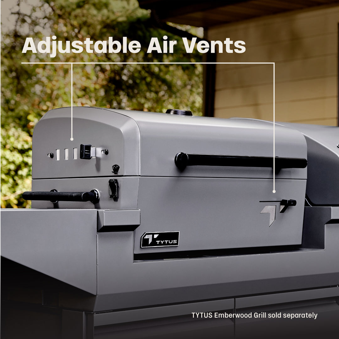 TYTUS Emberwood Charcoal Tabletop Grill with Grill and Prep Cart