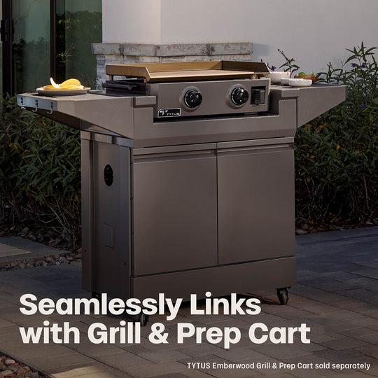 TYTUS Emberwood 2-Burner 22” Gas Tabletop Griddle