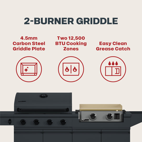 TYTUS Modular Duo with 4-Burner Gas Grill and 2-Burner Gas Griddle