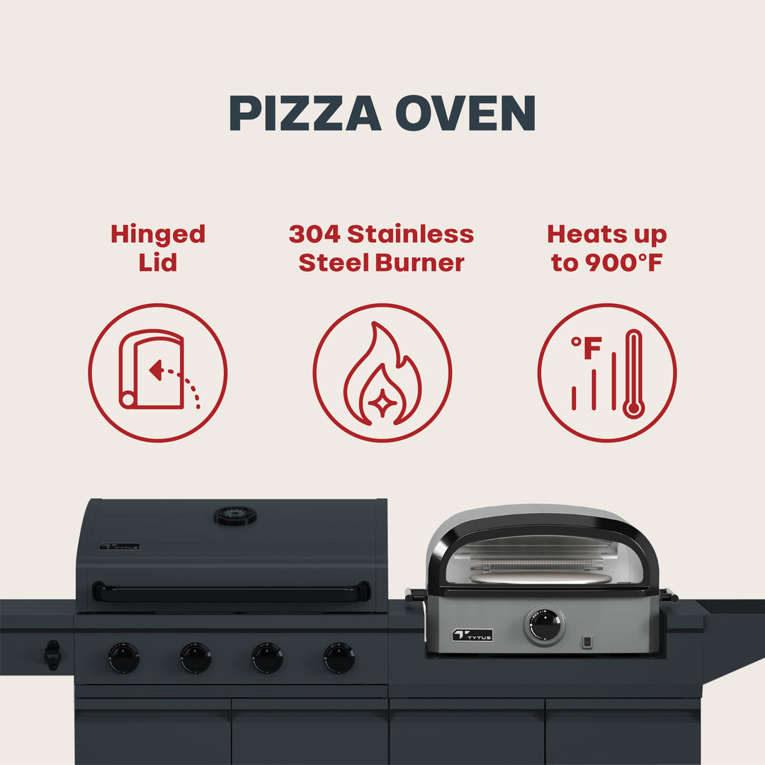 TYTUS Modular Duo with 4-Burner Gas Grill and Gas Pizza Oven