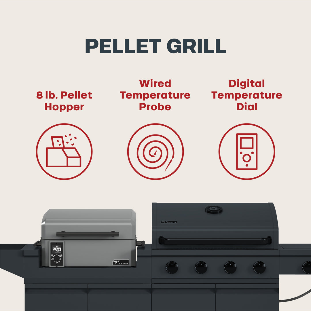 TYTUS Modular Duo with 4-Burner Gas Grill and Pellet Grill