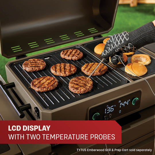 TYTUS Emberwood Electric Tabletop Grill and Griddle