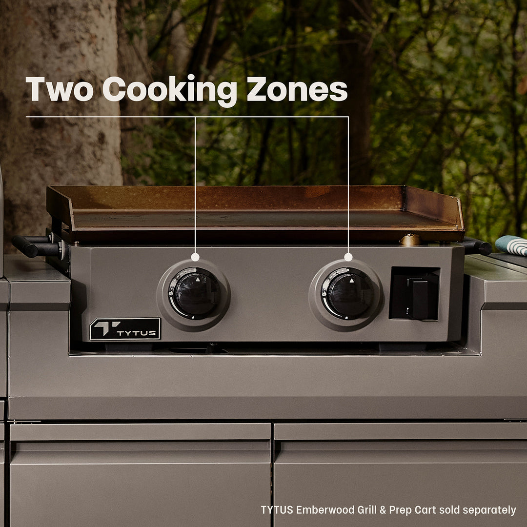 TYTUS Emberwood 2-Burner 22” Gas Tabletop Griddle