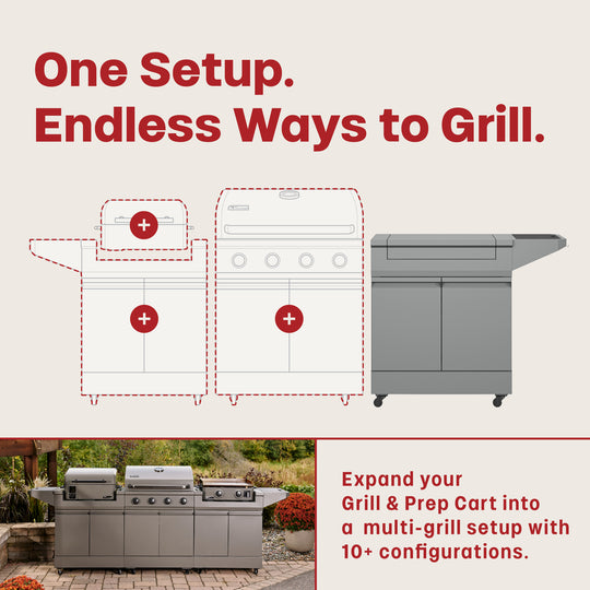 TYTUS Emberwood Grill and Prep Cart