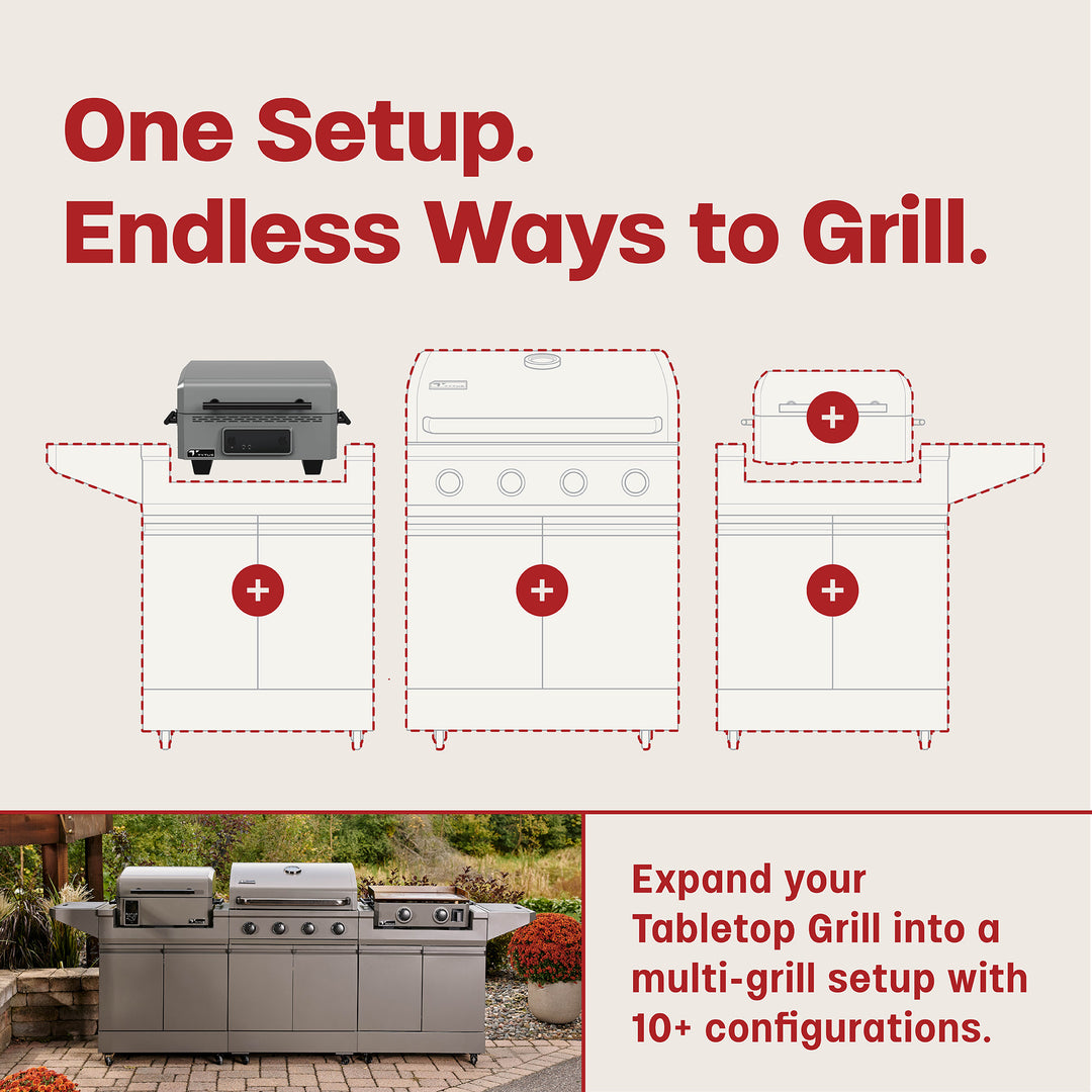 TYTUS Emberwood Electric Tabletop Grill and Griddle