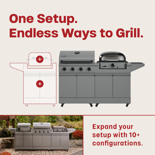 TYTUS Modular Duo with 4-Burner Gas Grill and Gas Pizza Oven