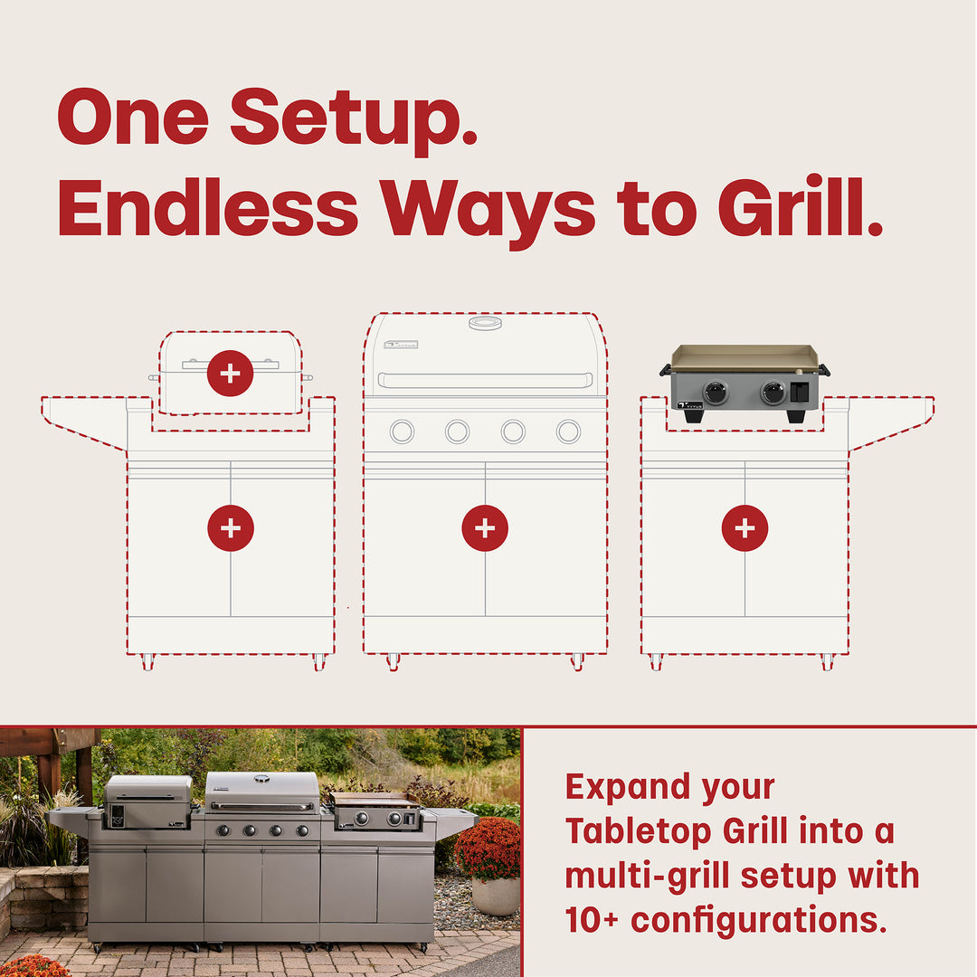 TYTUS Emberwood 2-Burner 22” Gas Tabletop Griddle