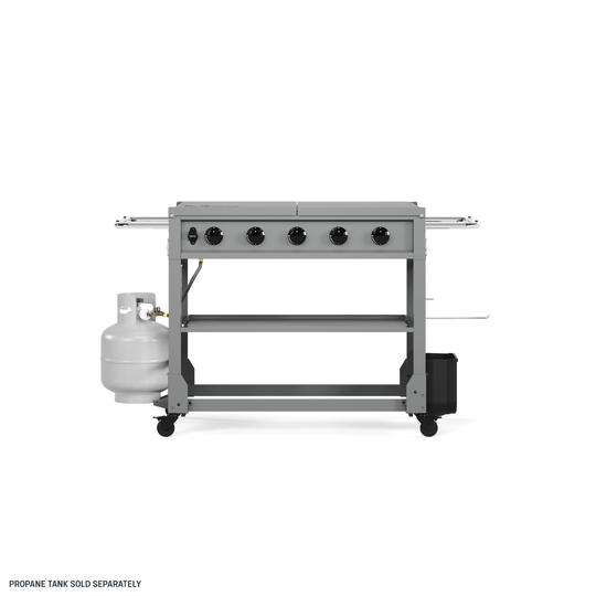 TYTUS Anaheim 5-Burner 36” Gas Griddle with Tool Set and Cover