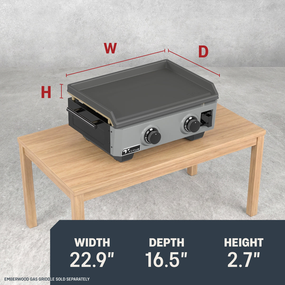 TYTUS Silicone Cover for Emberwood 2-Burner 22” Gas Tabletop Griddle