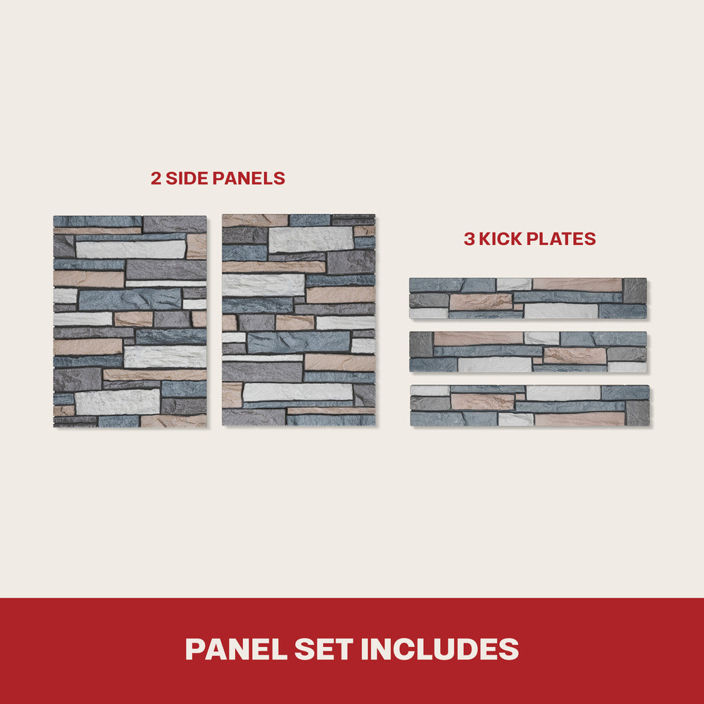 TYTUS Ash Faux Stone Panel Set