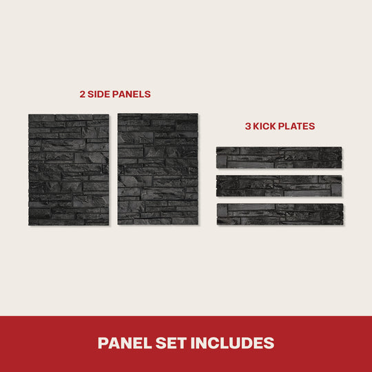 TYTUS Graphite Faux Stone Panel Set