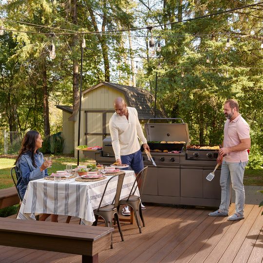 TYTUS Modular Trio with 4-Burner Gas Grill, Charcoal Grill and 2-Burner Gas Griddle