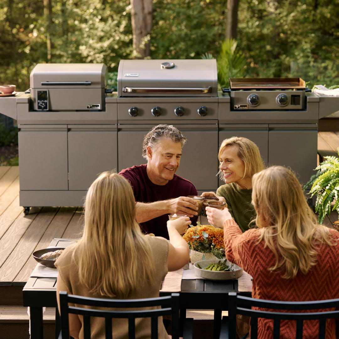 TYTUS Modular Trio with 4-Burner Gas Grill, Pellet Grill and 2-Burner Gas Griddle