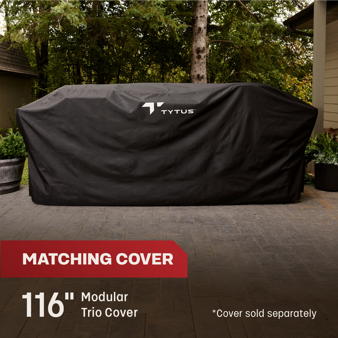 TYTUS Modular Trio with 4-Burner Gas Grill, Charcoal Grill and 2-Burner Gas Griddle