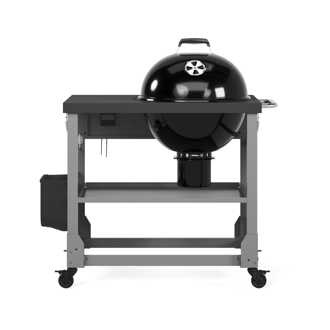 TYTUS Anaheim 21” Charcoal Kettle Grill and Cart with Storage Bag, Temperature Probes and Cover