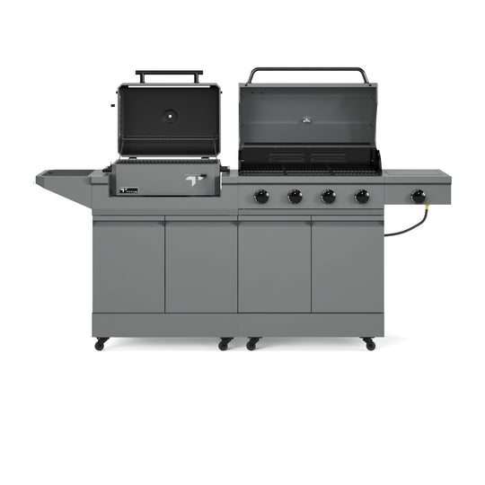 TYTUS Modular Duo with 4-Burner Gas Grill and Charcoal Grill