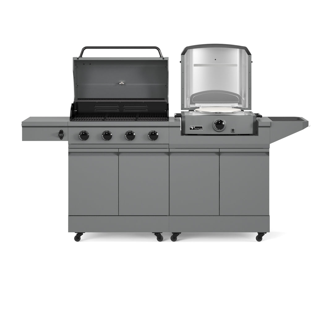 TYTUS Modular Duo with 4-Burner Gas Grill and Gas Pizza Oven