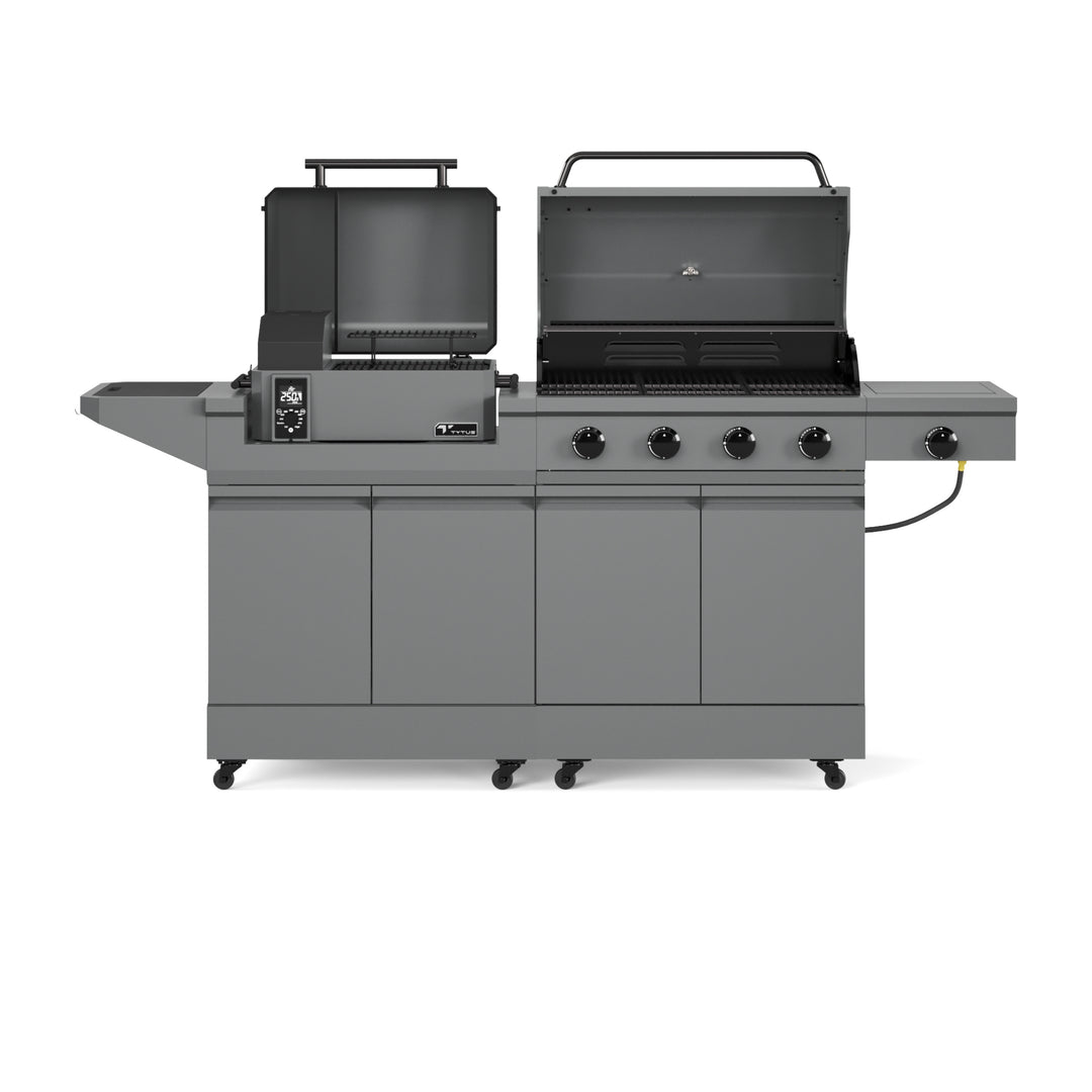TYTUS Modular Duo with 4-Burner Gas Grill and Pellet Grill