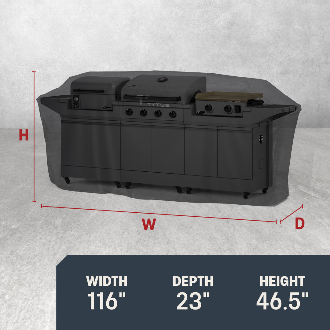 TYTUS 116” Modular Trio Grill Cover