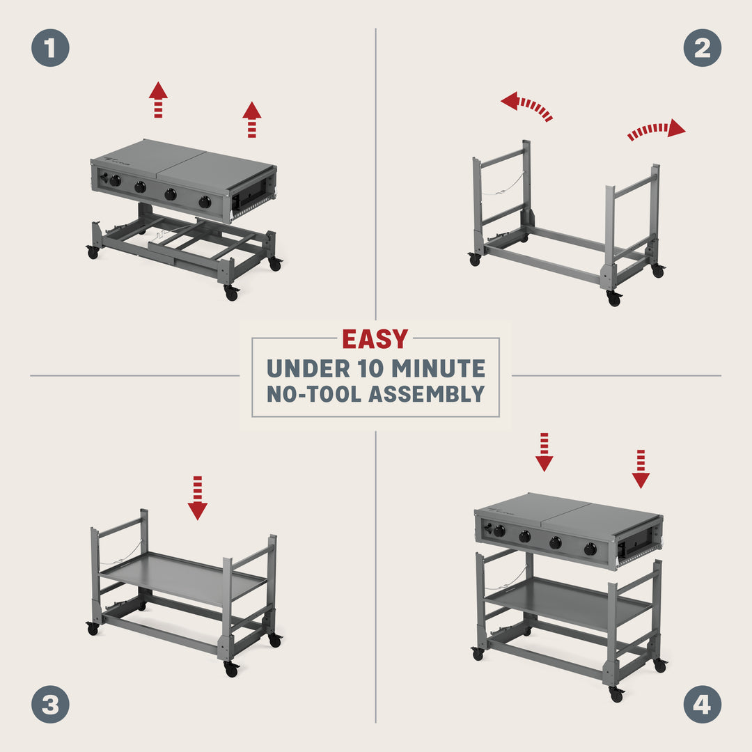 TYTUS Fresno 4-Burner Flat Top Griddle