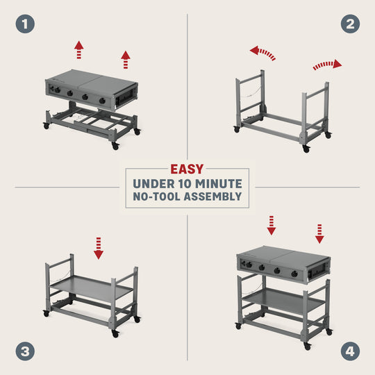 TYTUS Fresno 4-Burner Flat Top Griddle