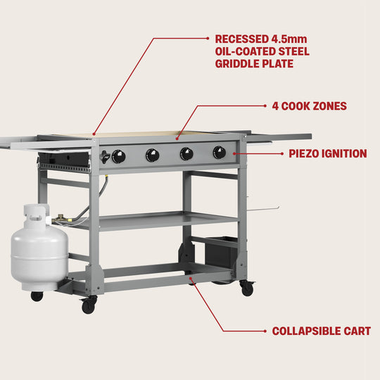 TYTUS Fresno 4-Burner Flat Top Griddle